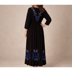 JW Los Angeles "Joy Love Light" Maxi Dress Whimsigoth Artsy Plus SZ  2X Artistic